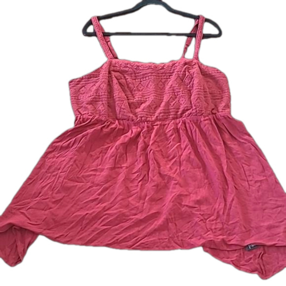 Torrid Maroon/Cranberry Spaghetti Strap Babydoll Top Size 3 NWT